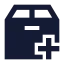 Packageadd icon with solid sharp style
